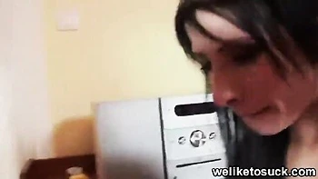 Teens (18+) smut with provocative sweetie pie from We Like To Suck