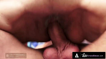 Horny Gilf Fucks With A Stud Who Drills Her Old Pussy