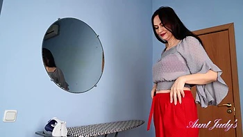 Lada Does Her Ironing And Fucks Her Hairy Pussy