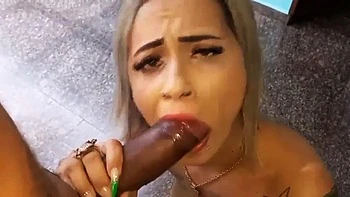 Beautiful and hot blonde with a big tail moaning and cumming while giving her pussy and very tasty spit: Porn