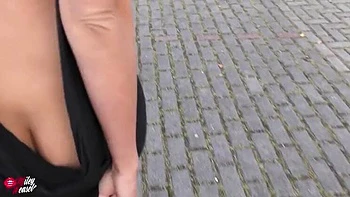 German MILF Public Ass Fuck - Horny Blonde Gets Fucked Hard in Parking Lot