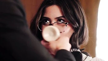 Awesome dick-riding session with a busty nerdy teen Ellie Nova