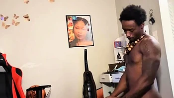 Curvy ebony slut get load of cum after hard BBC pounding