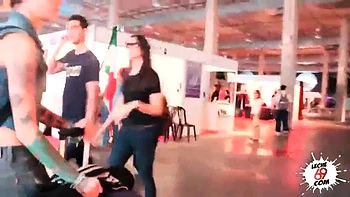 Unbelievable and amazing as spanish babe fucks in public with a crowd of onlookers: Porn