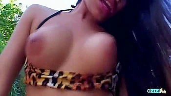 Raunchy Asian Cutie With Big Saggy Tits Loves Taking Hard Dick Outdoors