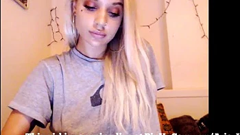 Tattoed Bimbo Slut Playing On Bed...: Amateur, Blonde  Webcam Porn