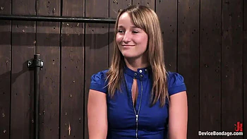 Jessie Cox Fucked Hard with Ball Gag & Bondage - Blonde Slut Begs for Cum