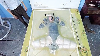 Frogtied In Transparent Vacbed