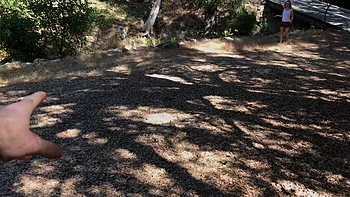 Girl Gets Her Ball From The Neighbor And Gets A Good Balling