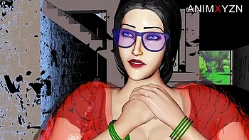 Neha Bhabhi Hot Desi Aunty Gets Drenched in Rain - Hindi Sex Scene with Stepmom