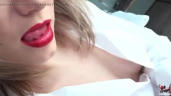 Angel The Dreamgirl Creampie Surprise in Blue Opaque Tights - Petite Blonde Amateur Cum Inside & Shoejob