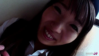 Japanese Teen with Big natural Tits seduce to First Time Uncensored Amateur POV Fuck by Classmate