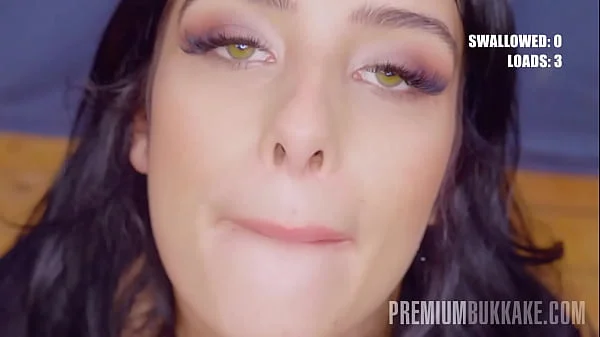 PremiumBukkake - Maria Teen swallows 101 huge cumshots