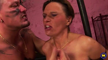 The lustful homemaker, Paulena, receives a generous internal ejaculation in her debut adult film for Mature NL.