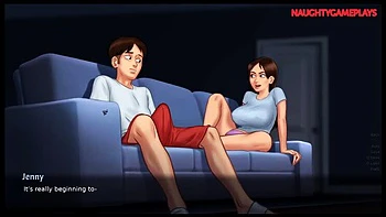 Lucky Guy Kisses Hot MILF Landlady & Gets Footjob From Girlfriend - Summertime Saga 3D Sex Animation