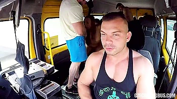 Gangbang Bus Fake Twins And Friends /2 - Brunette Rides Driver