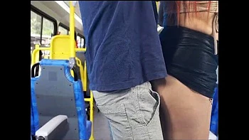 Brunette with Glasses Gets Anal Fuck and Creamy Ass on Public Transport