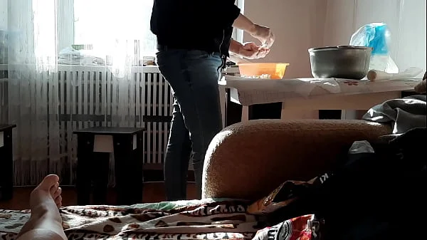 My girlfriend eats my pussy while my stepmom cooks dinner - Lesbian Illusion Girls