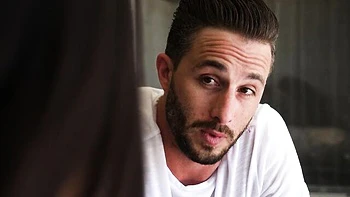 Delicate Lucas Frost and April Olsen at foot worship scene