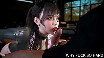 3D Cute Asian Slut with Huge Naturals Got Fucked so Hard