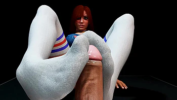 Long Socks Footjob with Gender Bender Chucky