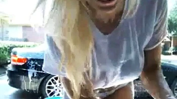 Blonde Public Wash and toying: Fansly, Milf  Masturbation Porn