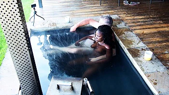 Into The Morning Glow - Ebony Petite Hotwife  gets fucked