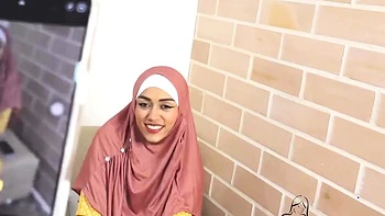 Hijabi Muslim breezy spunk sodden after rock-hard drill by