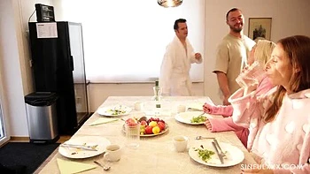 Sam Bourne & Antonia Sainz Fuck in Passionate Foursome - Blowjob & Doggystyle HD