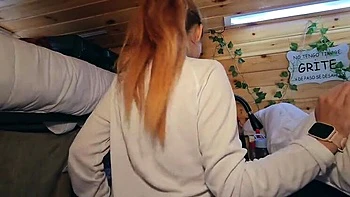 Public Sex with Best Friend's Boyfriend - Unfaithful Girlfriend Blowjob & Cumshot in Spanish