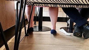 Shoeplay blue flats: Babe, Eporner  Fetish Porn