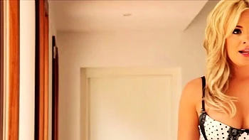 ThisIsGlamour Amy Green In Polka Dot Lingerie BTS LEWD