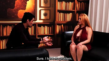 Ruiva bombástica peituda chupando e fodendo hardcore