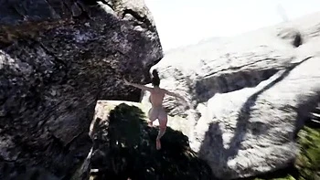 Лара Крофт с огромными сиськами трахнута в жопу - 3D анимация