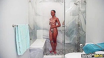 Tiny-Titted Ebony Teen Fucked POV by Big BBC
