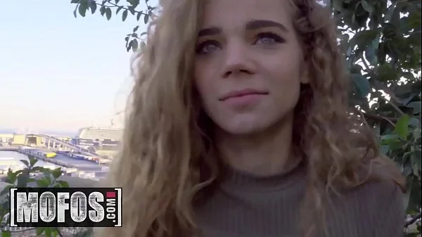 Gorgeous blonde (Sabrina Spice) fills her pussy with big cock in public - MOFOS