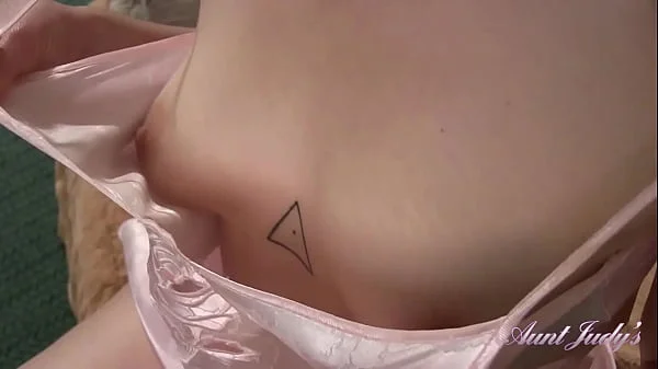 AuntJudys - 38yo Hairy Pussy MILF Tess in Sexy Pink Lingerie