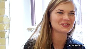 Danish Beautiful Babe Toys Her Unshaved Twat With A Glass Dildo