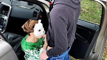 Emily & Daves wilde Blowjob-Action am Straßenrand