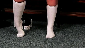 Stockings baes satisfy lucky guy