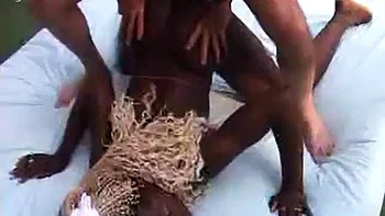 Sexy Ebony Sucks and Gets Doggy Fucked