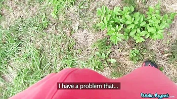 Long-legged brunette Fantasy gets fucked hard outdoors for cash