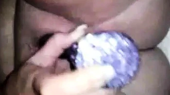 Blonde BBW Fucking Herself with Dildo