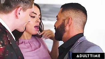 Horny Boss Fucks Secretary and Her Boyfriend Raw