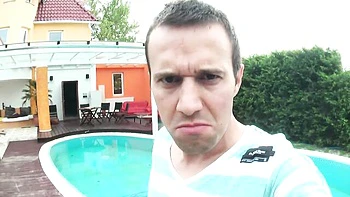 German Babe Fucked Outside in Car Anal Blowjob