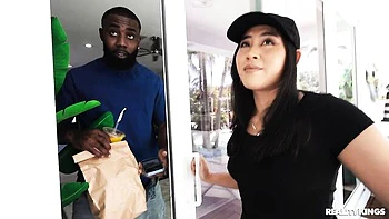 Exotic Asian girlfriend Emerald Loves fucks with a black lover