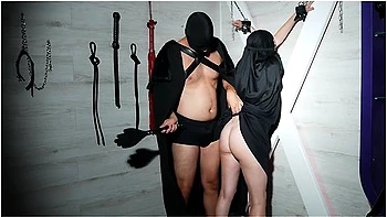 Double Penetration Into One Hole Of A Big Dick With A Fucking Machine For A Slutty Nun On St. Andrews Cross