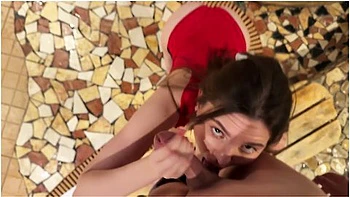 New Lifeguard Tries To Please A Vip Guest By Fucking Him Near The Pool And In The Sauna With Brunette Babe