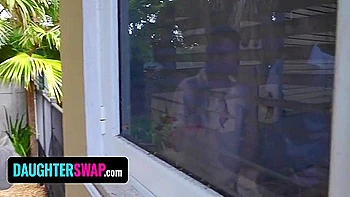 Dirty Stepfathers Snoop On Their Stepdaughters And Catch Them Passionately Kissing Each Other
