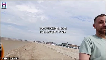 Maxime Horns - French Bisexual Vlog Beach Outdoor Exhib Blowjob Sucking And Stroking With No Shame